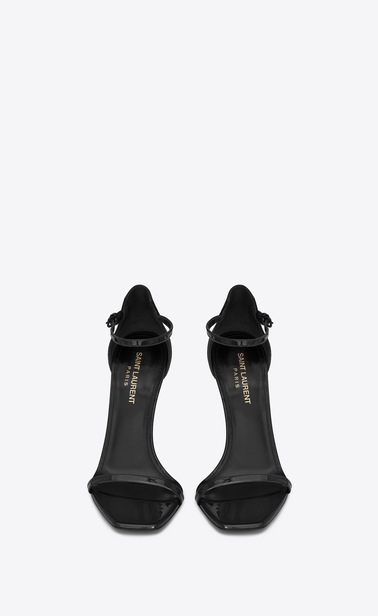 opyum sandals in patent leather with black heel